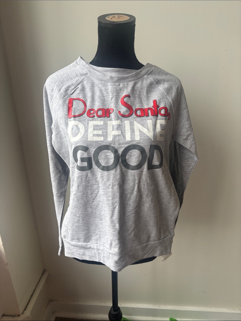Gray 'Dear Santa Define Good' Graphic Sweatshirt